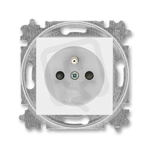 ABB LEVIT Zásuvka s ochr. kolíkem s clonkami bílá/ledová bílá 5519H-A02357 01