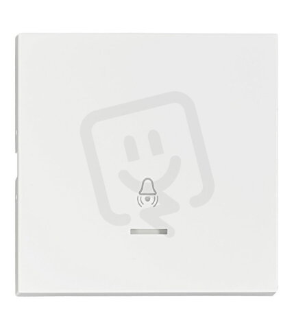 Kryt spínačů a ovladačů s průhledem, symbol zvonek, bílý SCHRACK EV102310--