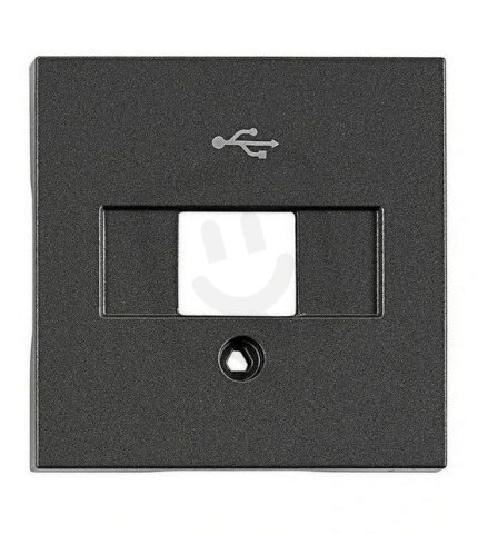 Kryt průchozí USB zásuvky, antracit SCHRACK EV114356--