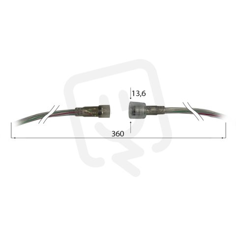 Propojovací konektor IP68 RGB LED pásků 10 mm volný konec MCLED ML-112.012.90.0