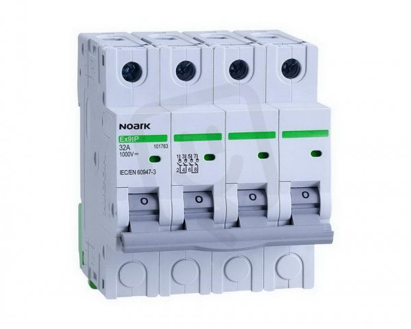 DC Vypínač NOARK 101764 EX9IP šířka 4 moduly, 4pól, 50A