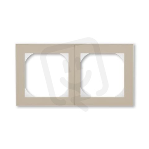 LEVIT Dvojrámeček s otvorem 55x55 macchiato/bílá ABB 3901H-A05520 18