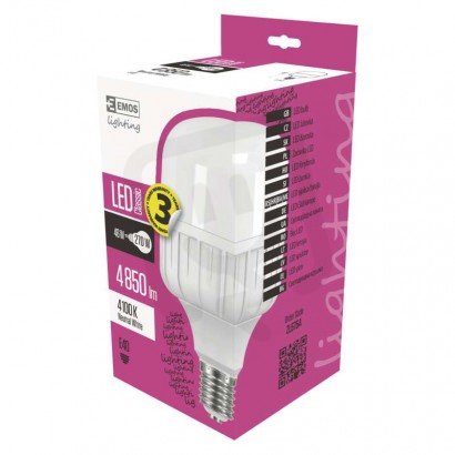 LED žárovka Classic T140/E40/44,5 W (270 W)/4 850 lm/neutrální bílá EMOS ZL5754