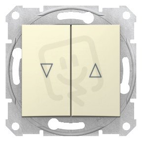 Sedna Spínač ovládače žaluzií ř.1+1 mech. blokování Beige SCHNEIDER SDN1300347