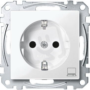Schuko zásuvka se symbolem počítače, System M, polar SCHNEIDER MEG2350-0319