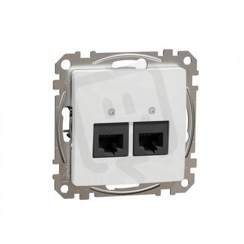 Sedna D/E Datová zásuvka 2xRJ45 kat. 6A UTP, Bílá SCHNEIDER SDD111467