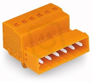 Konektor s pájecími piny CAGE CLAMP 2,5mm2 oranžová 10pól. WAGO 231-640/018-000