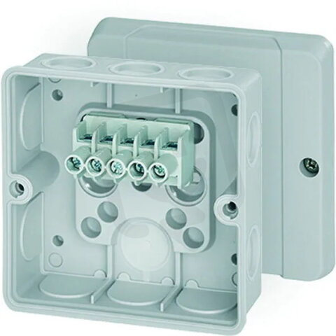 Kabelova rozvodka 1,5-4 mm2 3f, 6 mm2 1f, 5pol. svorka HENSEL DE 9345
