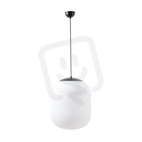 Závěsné svítidlo se skleněným stínidlem OSMONT TANIA S1 13W IP40 E27 černá
