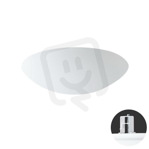 Vestavné svítidlo se skleněným stínidlem AURA V11 2x13W IP44 E27 PIR bílá