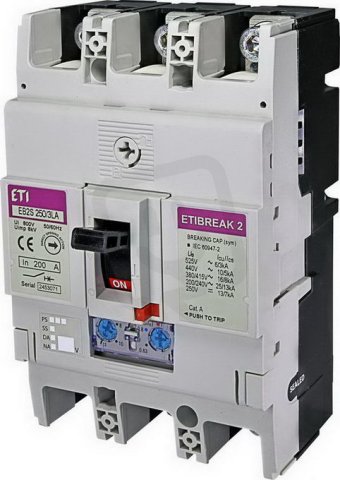 Kompaktní jistič EB2S 250/3LA 200A 3p ETI 004671887