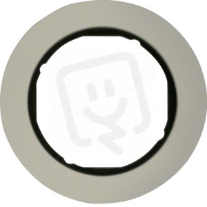 Rámeček, 1-násobný, serie R.classic, Alu elox/černá lesk BERKER 10112084