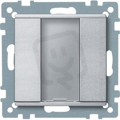 KNX tlač. panel 1-násobný plus, Aluminium, System M SCHNEIDER MTN627560