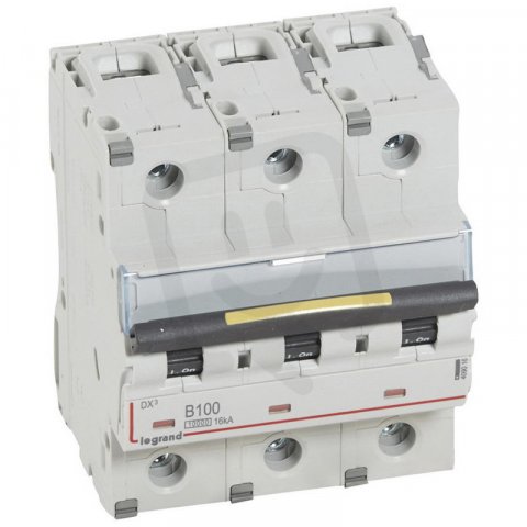 DX3 JISTIČ, 3 PÓLOVÝ, CHAR. B,100A 10000A/16KA LEGRAND 409016