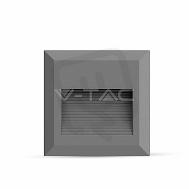 2W LED Step Light Grey Body Square Natural White, VT-1152 V-TAC SKU1324