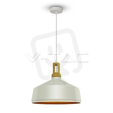 Závěsné svítidlo V-TAC Wooden Top Iron White VT-7545