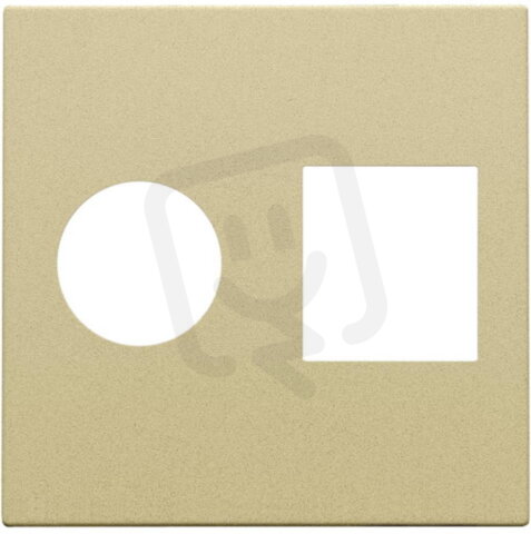 Středový kryt datazásuvky TV+RJ45-GOLD COATED NIKO 221-65702