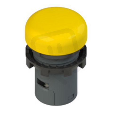 LED monolitická signálka, plast. kroužek, 12-30 V AC/DC, žlutá, bez symbolu