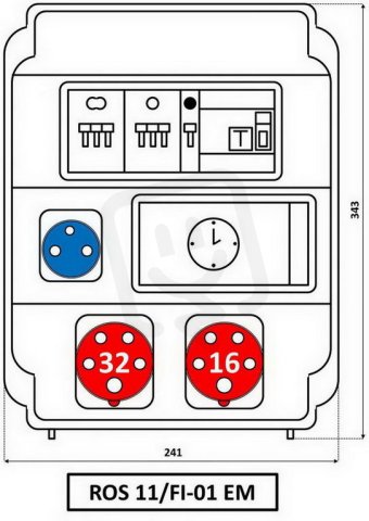 SEZ-CZ ROS11/FI-01EM Z.r. s elektroměrem IP54