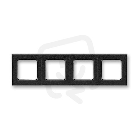 LEVIT M Čtyřrámeček onyx/kouřová černá ABB 3901H-A05040 63