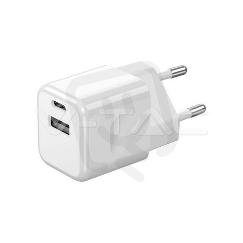 20W charging adapter with 1PD+1QC port-w