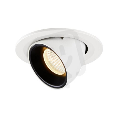 NUMINOS GIMBLE S, zápustné stropní svítidlo bílé/černé 3000 K 20° SLV 1005894