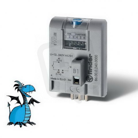 Finder 86.00.0.240.0000 Čas.modul, MF, 60/62, 12-240V AC/DC, 50ms-100h