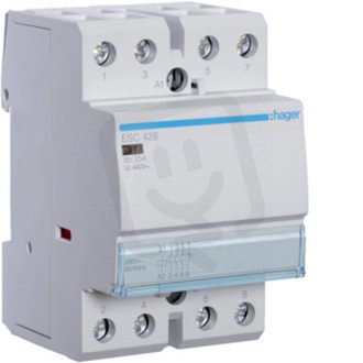 Stykač 25A, 3S+1R, 230V AC /ES444/ HAGER ESC428