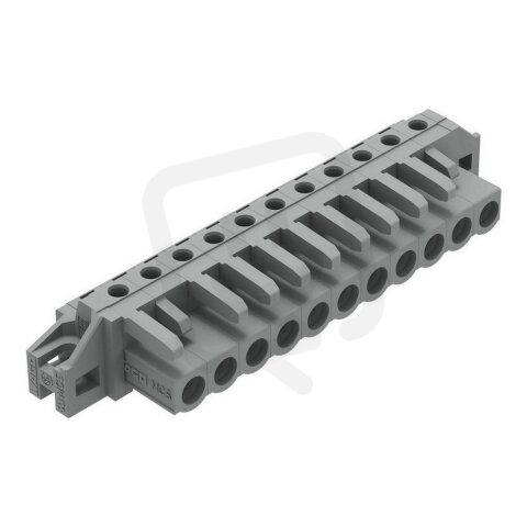 Pružinová svorkovnice THT úhlová 5 mm šedá 11pól. WAGO 232-241/031-000