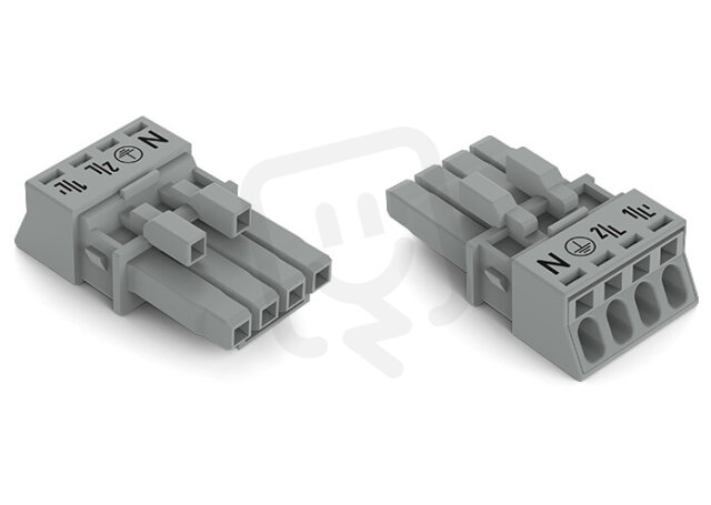 Zdířka 4pól. Kód. B šedá WAGO 890-244/060-000