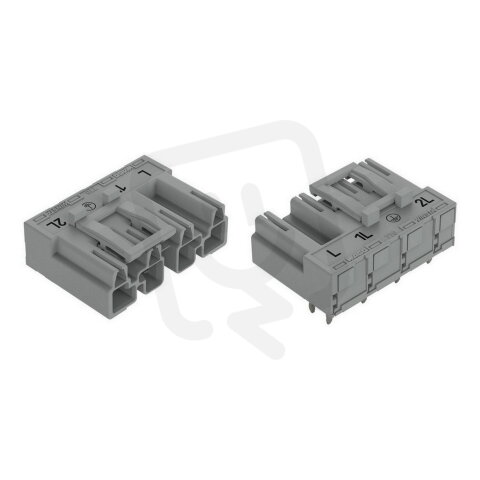 Konektor na desky plošných spojů, úhlové, 4pól., šedá