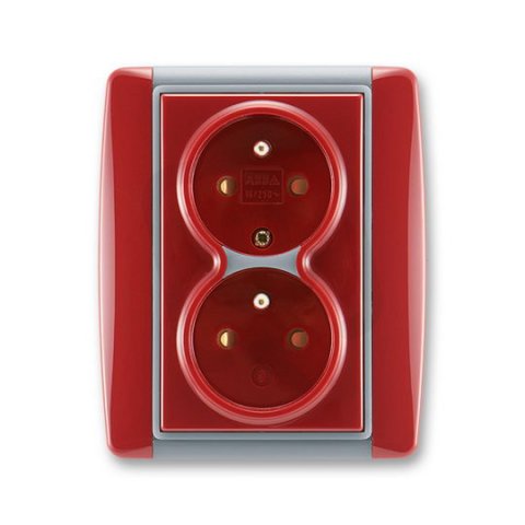 ABB Element 5512E-C02359 24 Zásuvka dvojnásobná chráněná s clonkami