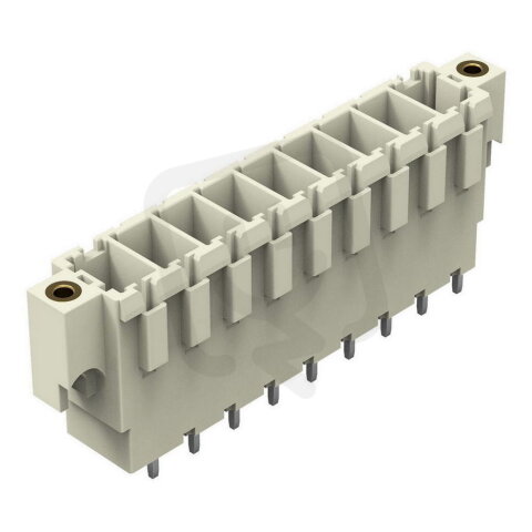 Konektor s pájecími piny THT pájecí kontakt 1,0x1,2 mm rovné světle šedá 9pól.