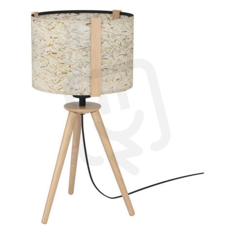 Stolní svítidlo HONTONGAS E27 černá/dřevo BEIGE M.HEU 1X25W EGLO 390325