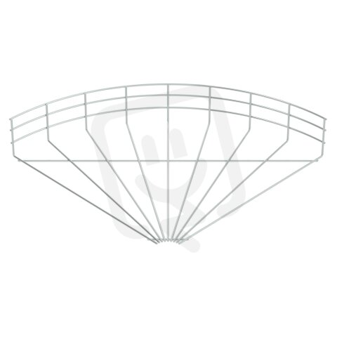 OBO GRB 90 150 G Oblouk 90° mřížových žlabů, 105x500, Ocel, St