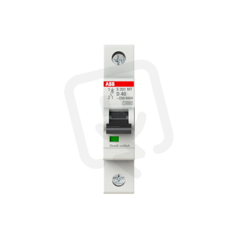 ABB S201MT-D40, jednofázový jistič,  40A, D, 10kA, určeno pro drážní aplikace