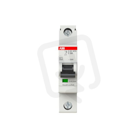 ABB S201MTR-C8, jednopólový jistič, 8A, C, 10kA, určeno pro drážní aplikace