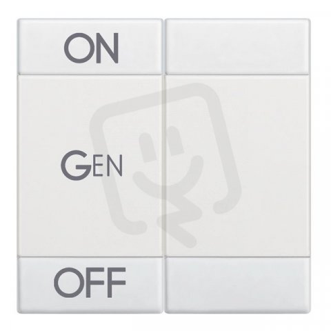 BTICINO LIVINGLIGHT MYHOME KRYTKA SPÍNAČE NEPODSVĚTLENÁ ON/OFF/GEN 2M BÍLÁ