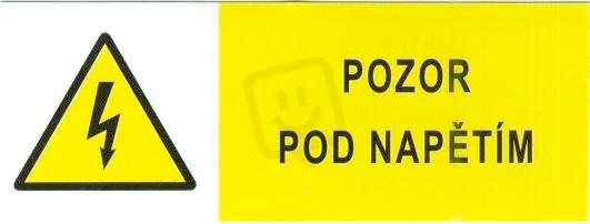 Značení č.19 Pozor pod napětím 3,2x9cm