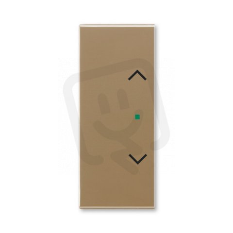 ABB Element Kryt 2násobný levý/pravý symbol žaluzie'' kávová/ledová opálová