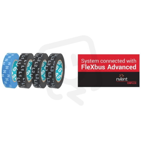 FleXbus Identification kit with L1/L2/L3/N Electrical Tape & FleXbus sticker