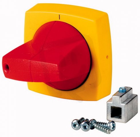 K1CR Červeno-žlutá ovládací páka pro montáž na kryt 6x6mm K1C 19 RD/GL/RD