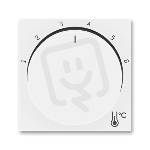 Kryt termostatu s otočným ovládáním, bílá/kouřová černá ABB 3292H-A00300 62