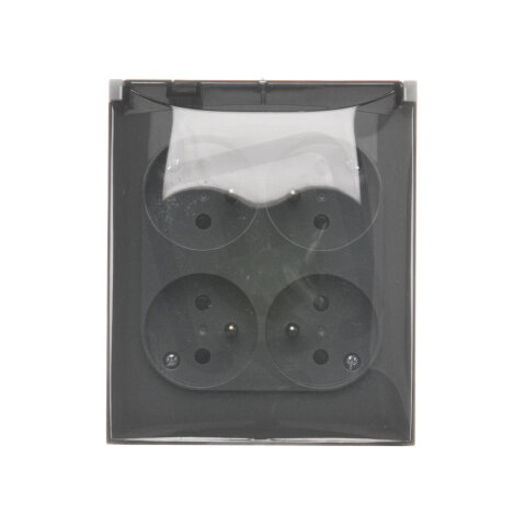 Zásuvka silová 4 násobná (přístroj s kry