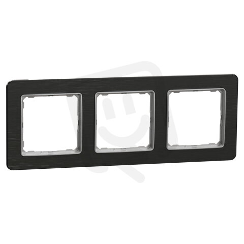 Rámeček trojnásobný Leštěný Titan,Sedna Design/Elements SCHNEIDER SDD372803U