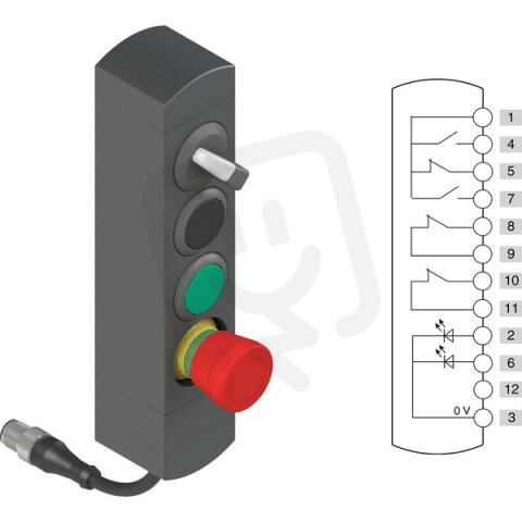 Ovládací jednotka BN 4 prvky (konfigurace A80) IP65 PIZZATO BNAC4ZA80