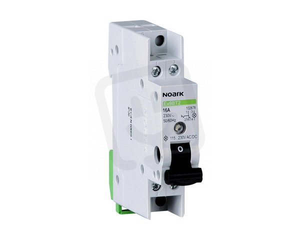Přepínač NOARK 102674 EX9BT2 16 AX, 2 NO kontakty, s LED 230 V AC/DC