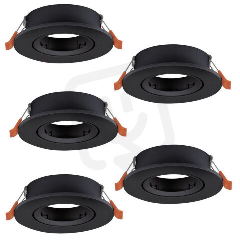 Vestavné svítidlo BARRANCO 5X GU10 d90 25W IP20 černá EGLO 902229