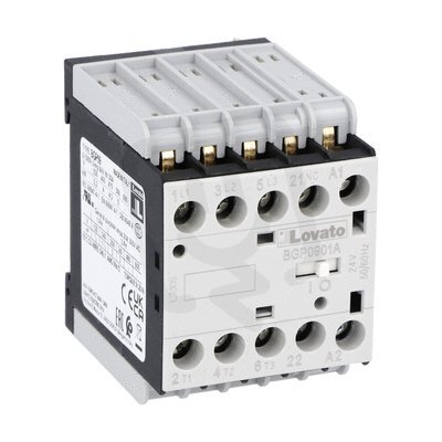 Lovato 11BGP0901A110 3P MINIstykač 1V 9A AC3 zadní pájecí svorky