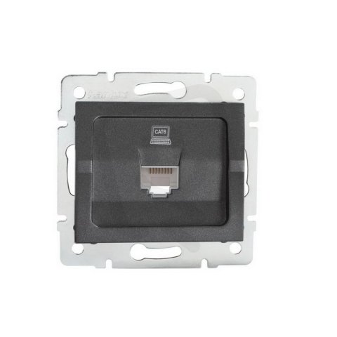 Datová zásuvka LOGI RJ45Cat 6 Jack 25286 Kanlux grafit